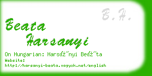 beata harsanyi business card